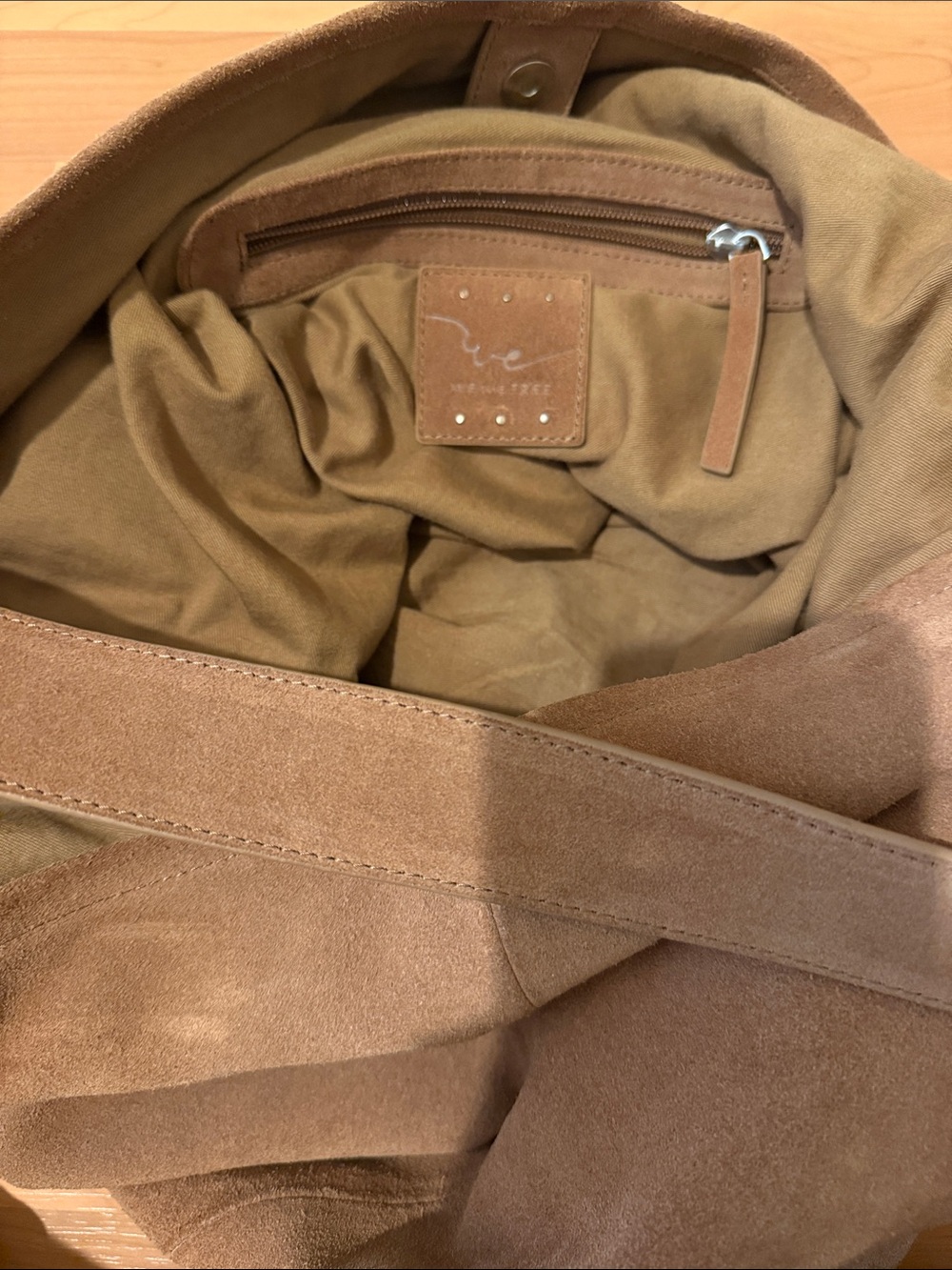 We The Free Suede Hobo Bag in Camel Brown - Picture 3 of 6